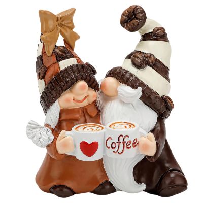 Coffee Gnome Desk Decoration, Resin Gnome with Coffee-Themed Design, Perfect for Gifts Or Home Decor