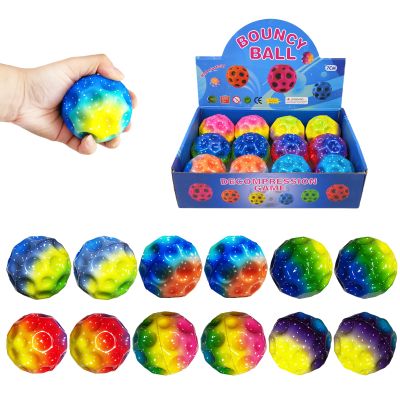 YVBBHE 12 PCS Large Bouncy Ball, Colorful Big Super Bounce Toy,Extreme High Bouncing Balls for Kids,Fun Kids Lightweight Foam Jump Sensory Ball for Outside XUANCAI