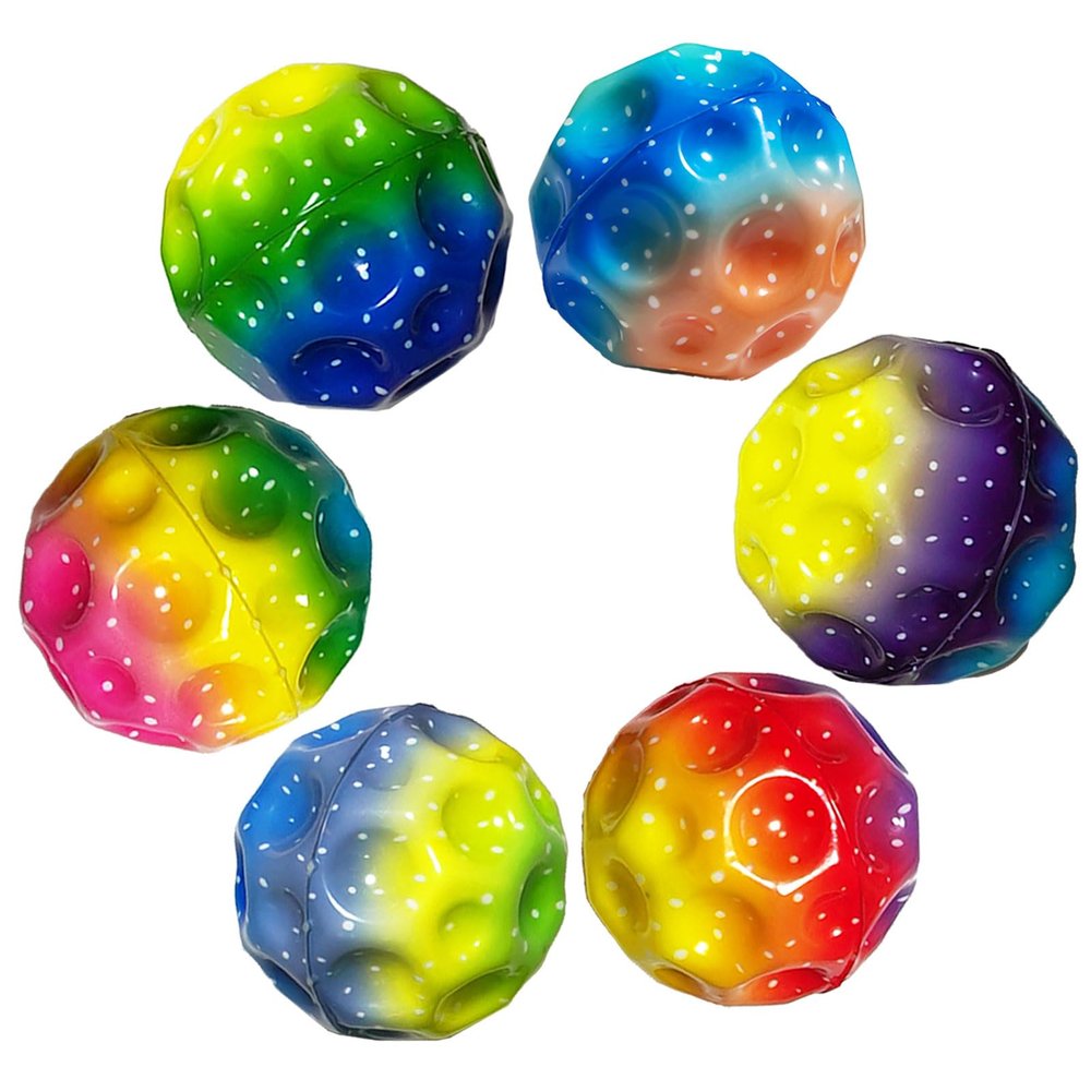 YVBBHE Large Bouncy Ball, Colorful Big Super Bounce Toy,Extreme High Bouncing Balls for Kids,Fun Kids Lightweight Foam Jump Sensory Ball for Outside 6GXUANCAI