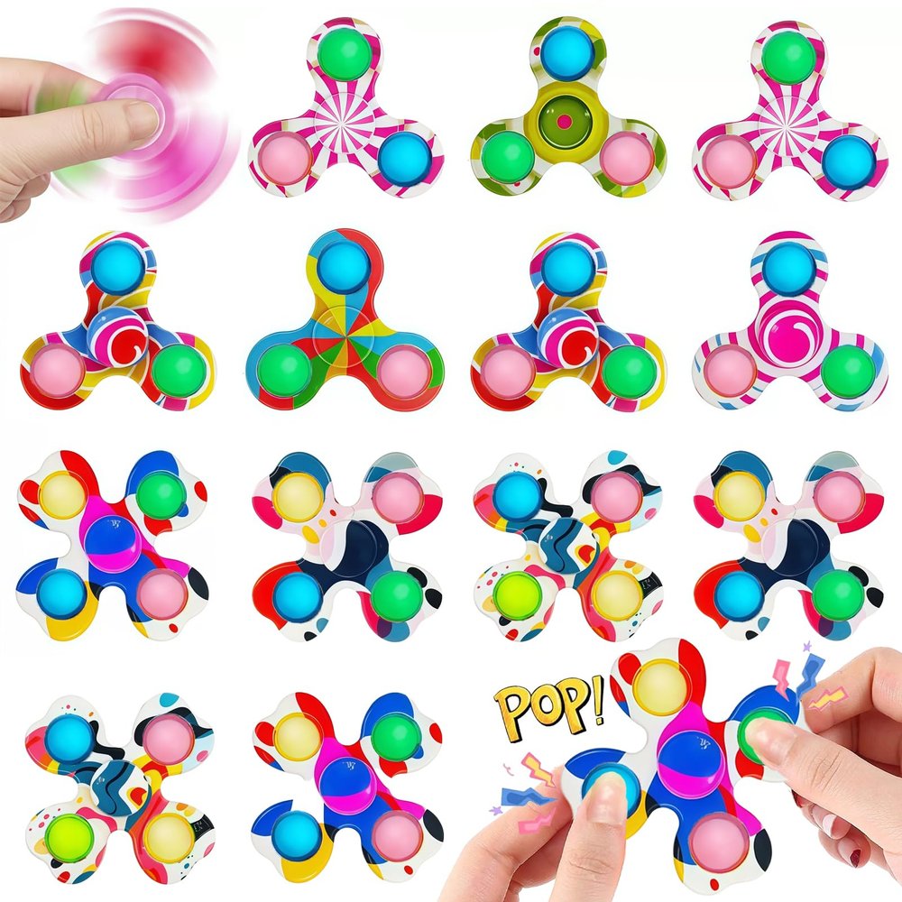 36 Pack Fidget Spinner Sensory Toys, Fidget Spinners for Kids Adults, Gifts for Christmas Birthday, Anxiety Stress Relief, Goodie Bag Stuffers, Party Favors for Boys Girls Age 3-12 (Random)