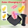 CUTE STONE Kids BBQ Grill Toys, Color Changing Play Food, Sizzling Sound & Light Effects, Cool Mist Spray, Pretend Cooking with Frying & Grilling, 2-Tier BBQ on Wheels - Kitchen Toy Gift Ideas view 4