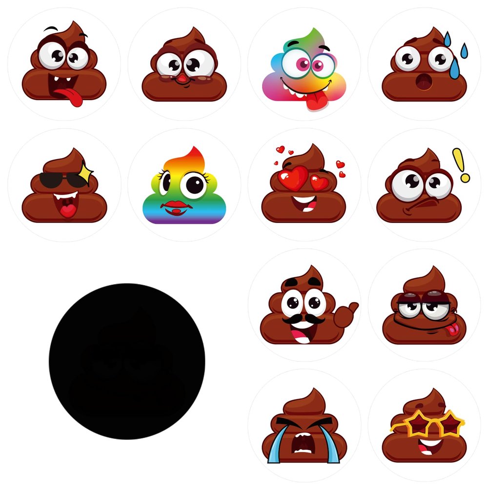 24pcs Potty Training Stickers, Reusable Potty Training Seat Magic Chart Self Adhesive Toilet Targets Book Essentials Rewards Color Changing You Pee on for Boy Girl Toddlers Kid Use