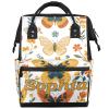 LCLJJDMBM Personalized Name Diaper Bag for Mom Dad,Custom Mommy Nappy Baby Bag,Casual Travel Tote Backpack for Nursing Mommy,Gifts Butterfly Yellow view 1