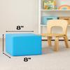 6 Soft Cubes 8'': Educational Soft Play Building Blocks Set for Babies Toddlers and Children Foam for Indoor and Outdoor Open Play & Learning (Blue) view 2