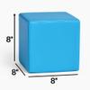 6 Soft Cubes 8'': Educational Soft Play Building Blocks Set for Babies Toddlers and Children Foam for Indoor and Outdoor Open Play & Learning (Blue) view 3