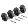 4pcs Metal 12mm Wheel Hex Hub Adapter Combiner 7154 7154X for 1/16 Traxxas Slash E-Revo Summit RC Car Upgrade Parts Accessories(Black) view 1