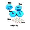 4pcs Metal 12mm Wheel Hex Hub Adapter Combiner 7154 7154X for 1/16 Traxxas Slash E-Revo Summit RC Car Upgrade Parts Accessories(Black) view 3