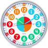 OWLCONIC Kids Clock, Non Ticking Analog Clocks for Learning to Tell Time, Teaching Clock for Kids Wall, Clocks for Classroom, Homeschool Decor, Bedrooms, Silent, Homeschooling Resource. view 1