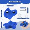 10PCS Blue Rock Climbing Holds, Extra Large Size Rock Climbing Wall for Kids, Climbing Rock Wall Grips with Mounting Hardware and Wrench for Indoor Outdoor Playground, Installed on Wooden Board view 2