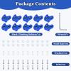 10PCS Blue Rock Climbing Holds, Extra Large Size Rock Climbing Wall for Kids, Climbing Rock Wall Grips with Mounting Hardware and Wrench for Indoor Outdoor Playground, Installed on Wooden Board view 3