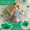 10PCS Green Rock Climbing Holds, Rock Climbing Wall for Kids, Extra Large Size Climbing Rock Wall Grips with Mounting Hardware and Wrench for Indoor Outdoor Playground, Installed on Wooden Board view 4