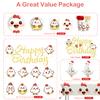 142 Pcs Chicken Birthday Decorations Farm Animal Chicken Theme Banner Balloons Cake Decorations Plates Napkins and Tablecloth Birthday Decorations Little Chick Party Supplies Chicken Decor view 3