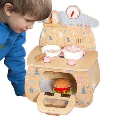 SEYIMTU Children's Cooking Set - Safe Wooden Kitchen Tools for Real Baking Experience, Portable & Educational Gift