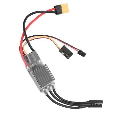 2-6S RC Crawler ESC, Brushless 80A, Adjustable BEC, 5-8.2V Output, Heatsink Upgrade, with AM32 Custom Firmware, for Axial SCX10 1/8 RC Crawler Car, Suitable for High Torsion