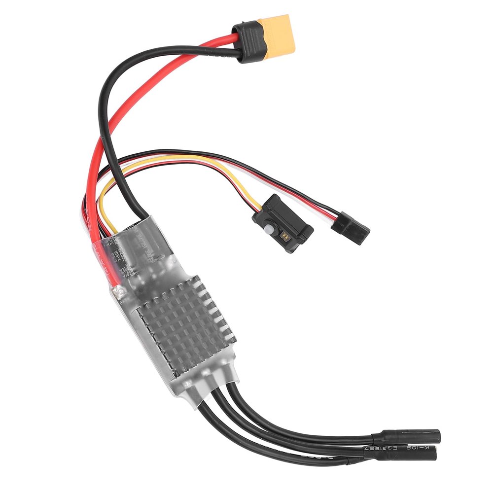 2-6S RC Crawler ESC, Brushless 80A, Adjustable BEC, 5-8.2V Output, Heatsink Upgrade, with AM32 Custom Firmware, for Axial SCX10 1/8 RC Crawler Car, Suitable for High Torsion