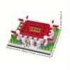 alltogetho Italy Red Soccer Stadium Model Micro Mini Building Block Toy for Adult - A Challenging Entertainment and Prideful Fan Exhibit for Desk & Home Decoration view 2