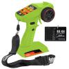 Hobby Fans RC Radio System 4CH 2.4G RC Transmitter with Receiver and Lanyard Anti-Jamming Remote Controller for RC Car Crawler Boat, Green view 1