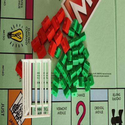 45 Pcs Game Replacement Pieces Compatible with Popular Board Game, Includes Hotels, Houses, and Bonus Jail Set