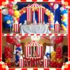 11 Pcs Carnival Circus Carnival Theme Party Decorations Circus Tent Prop Cardboard 47 x 63 Inch Red and White Striped Pennant Decoration Boxes for Carnival Birthday Christmas Clown Theme Party Supply view 4