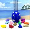 12pcs Baby Hammerhead Sharks and Egg, 3D Printed Plastic Ocean Sea Animals Figures, Colorful Articulated Baby Hammerhead Sharks, Fidget ADHD Autism Toy BHS001-SET-BLSE view 2