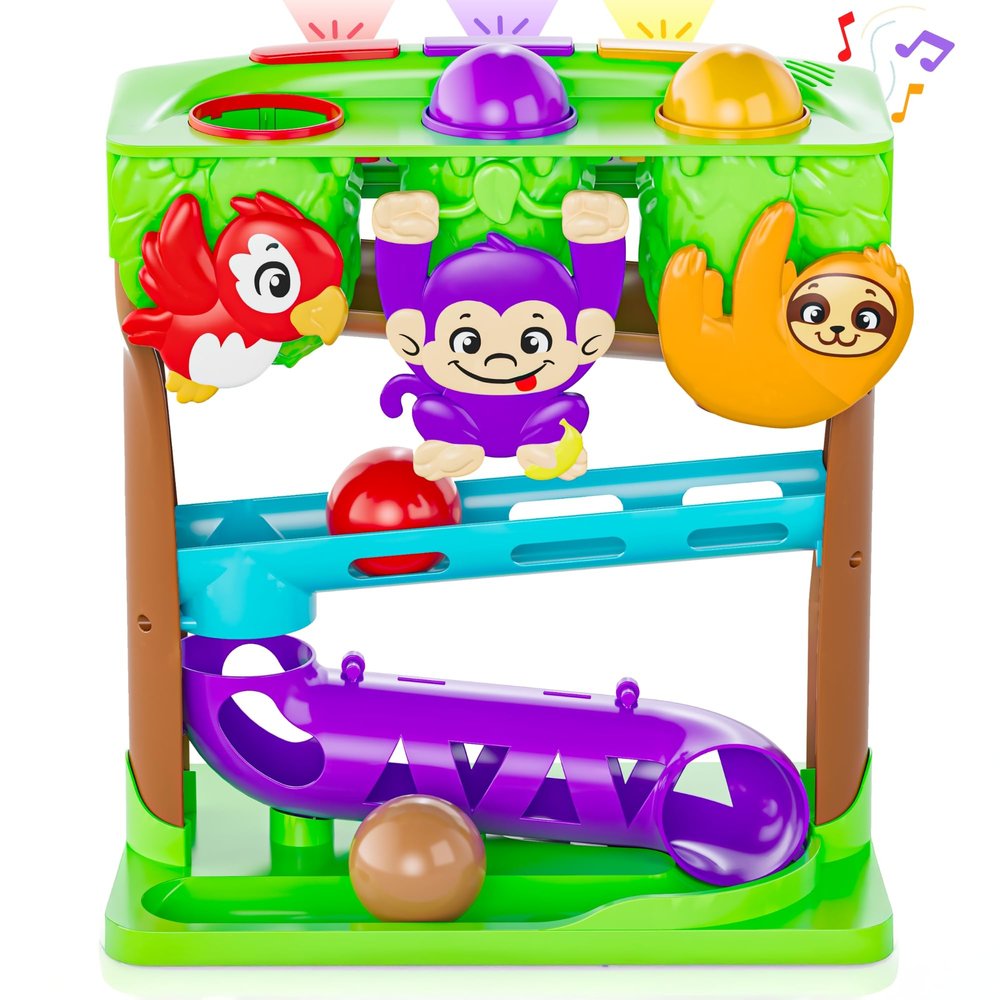 Move2Play, 30+ Jungle-Jammin Songs & Phrases | 30+ Fin-Tastic Songs & Phrases | Baby & Toddler Musical Toy | First Birthday Present for 1+ Year Old | Ages 6-24 Months | Boy & Girl