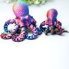2pcs 3D Printed octopus Model,Flexible Realistic Articulated Animal Fidget Toys,Mystery Figurines Gifts for Easter,Executive Desk Funny Dcor and Festival Collectible,Easter Basket Stuffers (RYB) view 2