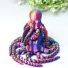 2pcs 3D Printed octopus Model,Flexible Realistic Articulated Animal Fidget Toys,Mystery Figurines Gifts for Easter,Executive Desk Funny Dcor and Festival Collectible,Easter Basket Stuffers (RYB) view 4