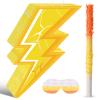 Pasimy Halloween Lightning Piata with Blindfold and Stick Lightning Bolt Piata Bundle for Flash Weather Theme Birthday Baby Shower Party Decorations Game Supplies, 12.20 x 16.14 Inch view 1