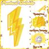 Pasimy Halloween Lightning Piata with Blindfold and Stick Lightning Bolt Piata Bundle for Flash Weather Theme Birthday Baby Shower Party Decorations Game Supplies, 12.20 x 16.14 Inch view 3
