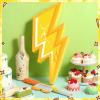 Pasimy Halloween Lightning Piata with Blindfold and Stick Lightning Bolt Piata Bundle for Flash Weather Theme Birthday Baby Shower Party Decorations Game Supplies, 12.20 x 16.14 Inch view 4