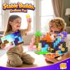 154PCS Magnetic Blocks - Build Mine Magnet World Stacking Cube Toys with Magnet Board, Magnetic Tiles Building Blocks STEM Construction Toys, Sensory Games for Kids Age 3+ Boys Girls Birthday Gift view 4