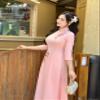 A1 Ribbon Embroidery Floral Pink Ao Dai | o Di Hng Thu Hoa Ribbon | Vietnamese Traditional Ao Dai For Women | Ao Dai For Women | Vietnamese Dress For Women | Ao Dai Tet (2XL) view 4