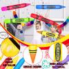 10 Pcs Inflatable Crayon Balloons 21.7 Inch Crayon Inflatable Balloons for Back to Party Decoration Graduation room Garden Room Birthday Party Decorations view 4
