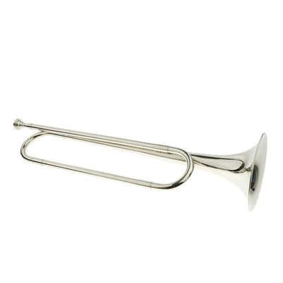 B Key Bugle Cavalry Trumpet for Band Children Student Beginner Silver Brass Instrument