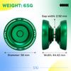 S10 Responsive Yoyo for Kids, Professional Yoyo Finger Spin Yo Yo Dual Function + 10 Strings, Bag, KK Bearing, Bearing Tool (Green) view 2