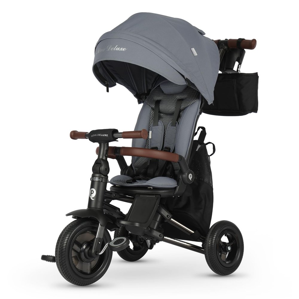 Baby Bike Stroller for Age 10 Months to 6 Years Old,8 in 1 Folding Toddler Bike Stroller with Removable Canopy & Guardrail Rotatable Seat -Tricycle for Toddlers Age 3-5 Boys & Girls Gift Trike