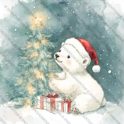 1000 Piece Jigsaw Puzzle Cozy Christmas Polar Bear Cub Puzzle for Adult Entertainment DIY Collectibles Creative Birthday Gift Christmas