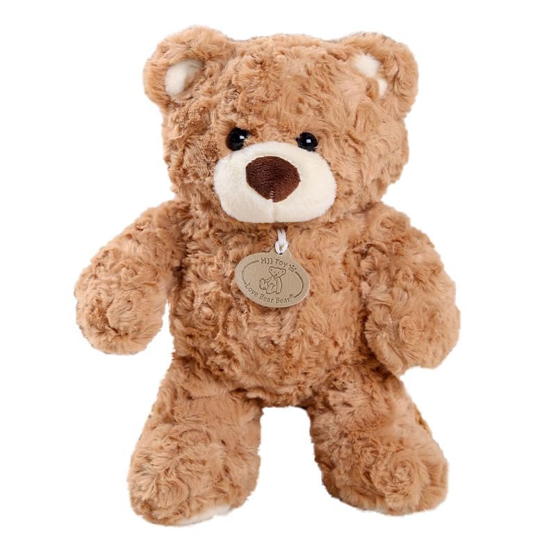 9.8 Inch Soft Teddy Bear Plush Toy, Cuddly Stuffed Animal for Kids & Toddlers, Brown Fluffy Plushie, Gift for Birthday, Valentine's Day, Christmas (Light Brown)