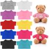 10 Pcs Stuffed Bear Tee Shirt Stuffed Animal Clothes Bear Basic Sublimation Blank T Shirt Classic Plush Bear T Shirt Easy to Wear Fit 14-18 Inches Stuffed Dolls view 1