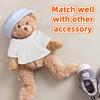 10 Pcs Stuffed Bear Tee Shirt Stuffed Animal Clothes Bear Basic Sublimation Blank T Shirt Classic Plush Bear T Shirt Easy to Wear Fit 14-18 Inches Stuffed Dolls view 2