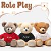 10 Pcs Stuffed Bear Tee Shirt Stuffed Animal Clothes Bear Basic Sublimation Blank T Shirt Classic Plush Bear T Shirt Easy to Wear Fit 14-18 Inches Stuffed Dolls view 3