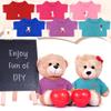 10 Pcs Stuffed Bear Tee Shirt Stuffed Animal Clothes Bear Basic Sublimation Blank T Shirt Classic Plush Bear T Shirt Easy to Wear Fit 14-18 Inches Stuffed Dolls view 4