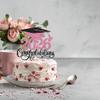 1 Pack 2026 Graduation Cake Topper Glitter Grad Cap Diploma 2026 Senior Cake Pick for School Graduation Theme Party Cupcake Decoration Supplies Pink view 3