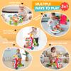 AuntyFey Baby Walker, 5 in 1 Push Walker, Baby Walking Walkers Push Toy for Girls, Girl Toddler Push Toy, Infant Walker, OrangeRed view 2