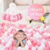 Heopeis Soft Plastic Ball Pit Balls, 100 200 500pcs Plastic Balls for Kids, Crush Proof Stress Balls for Baby Toddler Ball Pits Play Tent, Pool,Birthday Party Decoration view 4