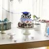 1 Pack 2026 Graduation Cake Topper Glitter Grad Cap Diploma 2026 Senior Cake Pick for School Congrats Graduation Theme Party Cupcake Decoration Supplies Blue view 3