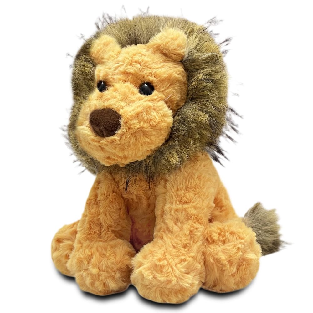 10" Cute Lion Stuffed Animal Plush Toys for Kids, Soft Lion Baby Stuffed Animals Plush Toy for Safari Nursery Decor, Kawaii Zoo Plushies for Birthday, Zoo Theme Party Favors