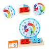 BESPORTBLE 1 Set Educational Wooden Clock Cognition Learning Tool for Color and Recognition Safe Wood Material for Home and Classroom Use view 4