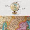 3D Embossed World Globe - Chinese and English Bilingual Geographic Globe for School, Home, Office - Durable and Stable Design view 2