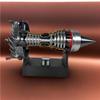 1/25 Simulation Aircraft Turbojet Engine Rotatable Model, Tr900 3D Printed Aircraft Engine Simulation Model, 3D Printed Mechanical Science Education Toy Turbofan Engine Model Kit with Light(Red,A) view 3